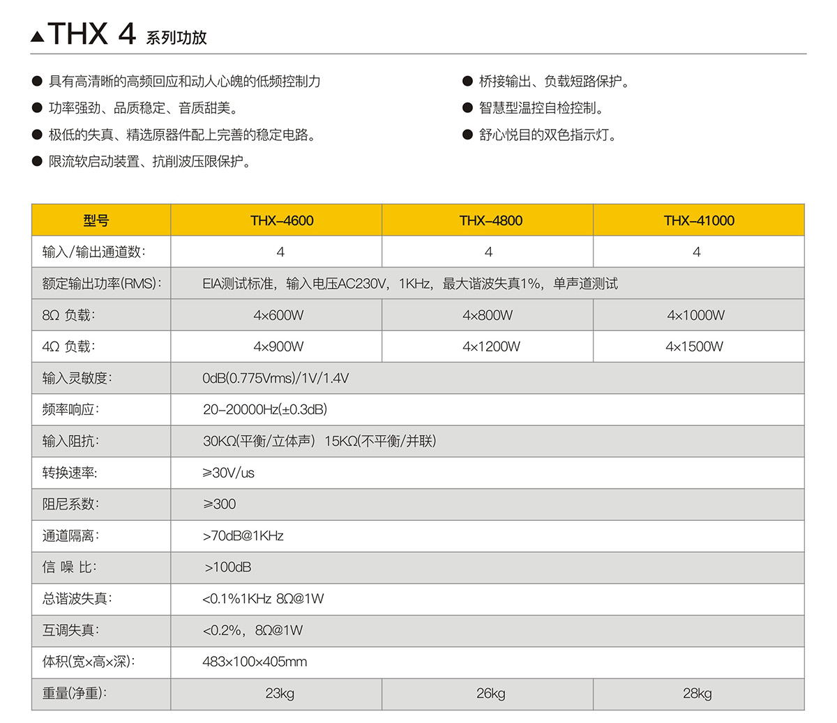 THX4系列功放